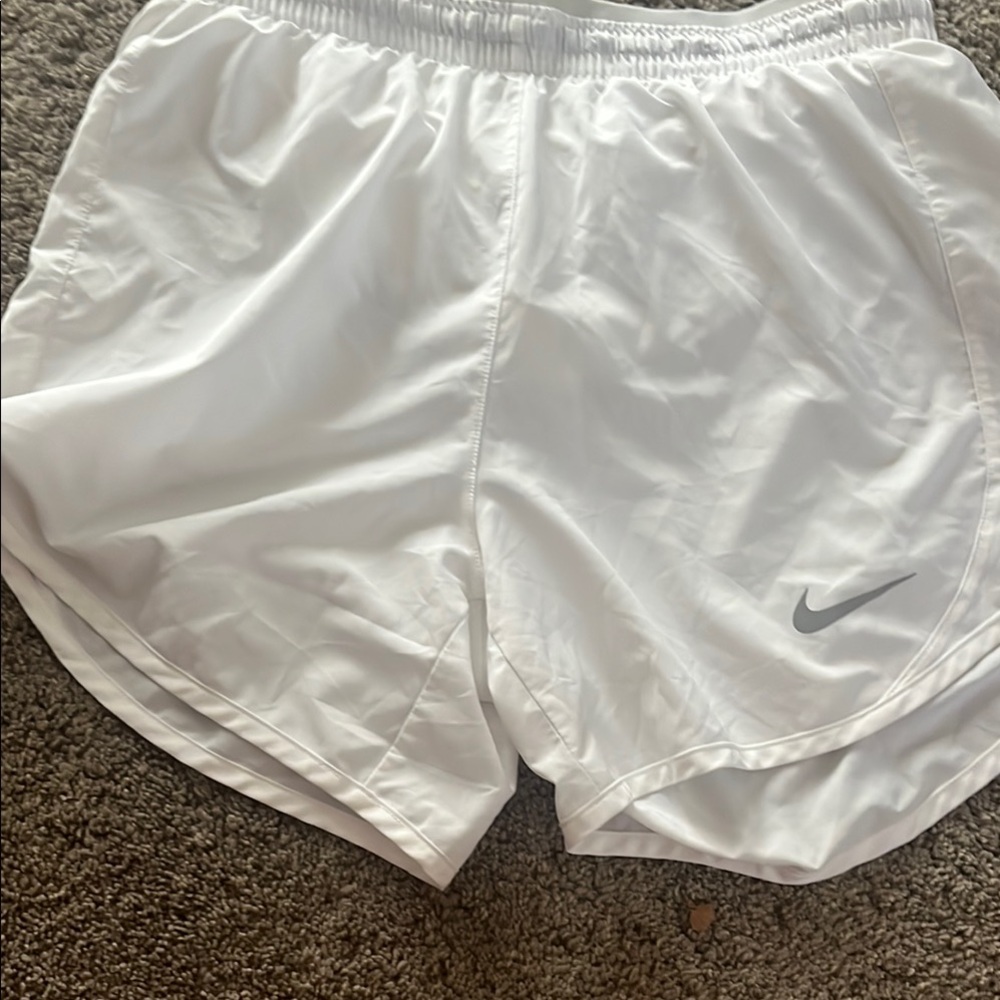 Nike White Athletic Running Shorts Lightweight Design